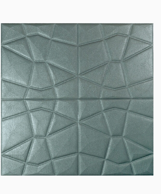 Panel Autoadhesiva Hexágono Plateado